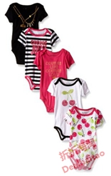Juicy Couture Baby Girls' 5 Pack Bodysuit